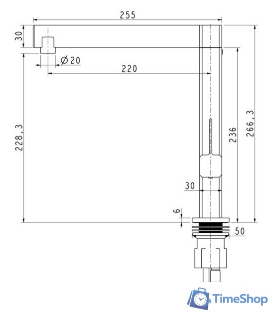 Смеситель Aquasanita Regito 2063 001 (хром) - Изображение №2 — Интернет-магазин Time-Shop