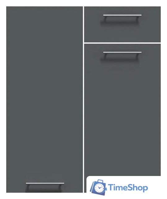 Готовая кухня Интерлиния Мила Лайт 2.7-ПМ4 (персидский жемчуг/персидский жемчуг/серый каспий) - Изображение №5 — Интернет-магазин Time-Shop