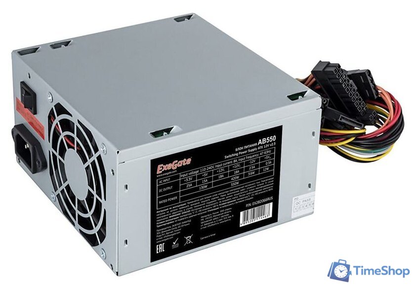 Блок питания ExeGate AB550 EX282066RUS-S - Изображение №1 — Интернет-магазин Time-Shop