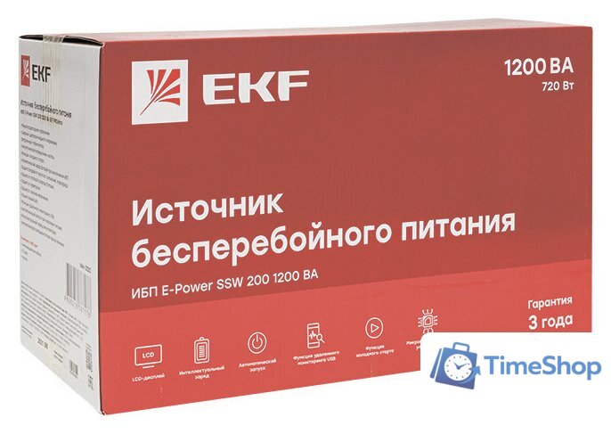 Источник бесперебойного питания EKF E-Power SSW 200 1200 ВА Proxima - Изображение №3 — Интернет-магазин Time-Shop