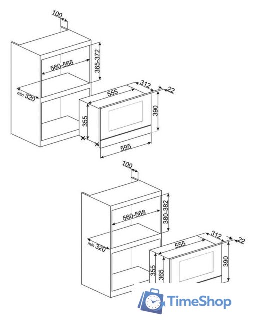Микроволновая печь Smeg MP822NPO - Изображение №2 — Интернет-магазин Time-Shop