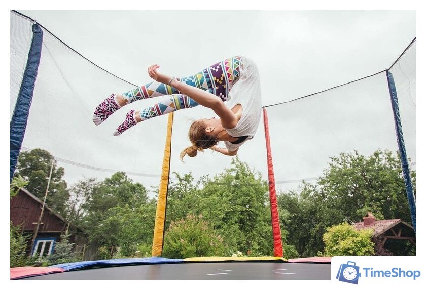 Батут Sundays Acrobat-D490 (зеленый, с сеткой) - Изображение №3 — Интернет-магазин Time-Shop