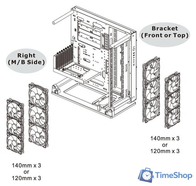 Корпус Thermaltake Core P3 TG Pro Snow CA-1G4-00M6WN-09 - Изображение №14 — Интернет-магазин Time-Shop