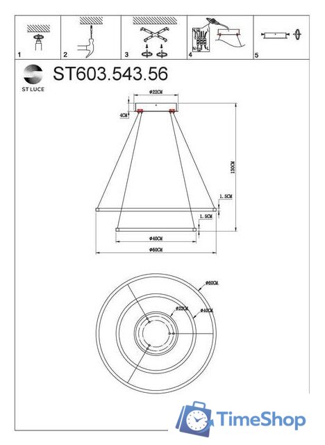 Точечный светильник ST Luce ST603.543.56 - Изображение №5 — Интернет-магазин Time-Shop