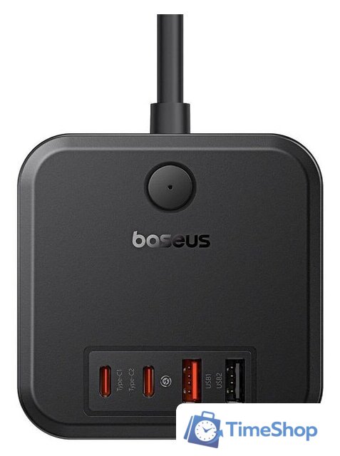 Сетевое зарядное Baseus PowerCombo Cube Power Strip 3AC+2U+2C 30W E00066400117-00 - Изображение №6 — Интернет-магазин Time-Shop