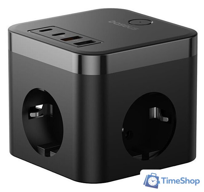 Сетевое зарядное Baseus PowerCombo Cube Power Strip 3AC+2U+2C 30W E00066400117-00 - Изображение №4 — Интернет-магазин Time-Shop
