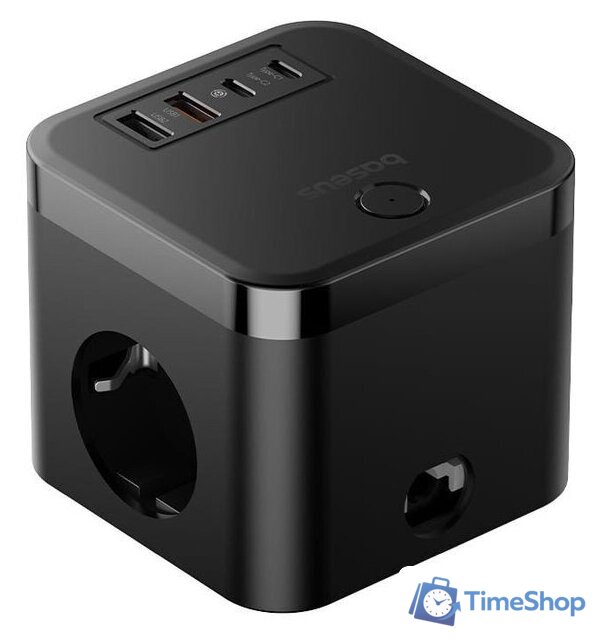 Сетевое зарядное Baseus PowerCombo Cube Power Strip 3AC+2U+2C 30W E00066400117-00 - Изображение №3 — Интернет-магазин Time-Shop