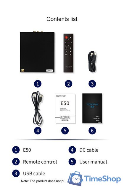 Цифро-аналоговый преобразователь Topping E50 (черный) - Изображение №3 — Интернет-магазин Time-Shop