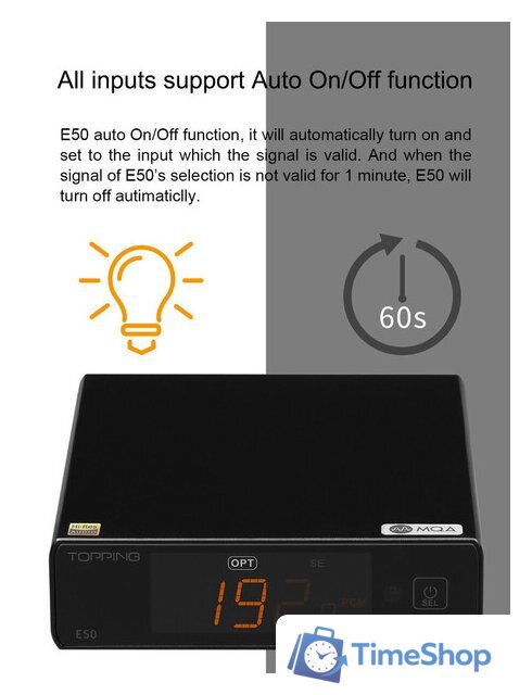 Цифро-аналоговый преобразователь Topping E50 (черный) - Изображение №8 — Интернет-магазин Time-Shop