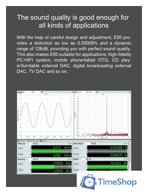 Цифро-аналоговый преобразователь Topping E50 (черный) - Изображение №11 — Интернет-магазин Time-Shop