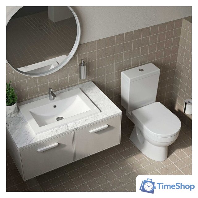 Унитаз напольный Керамин Бергамо Нова Slim МЛ 2-режим (белый) - Изображение №7 — Интернет-магазин Time-Shop