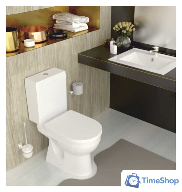 Унитаз напольный Керамин Бергамо Нова Slim МЛ 2-режим (белый) - Изображение №5 — Интернет-магазин Time-Shop