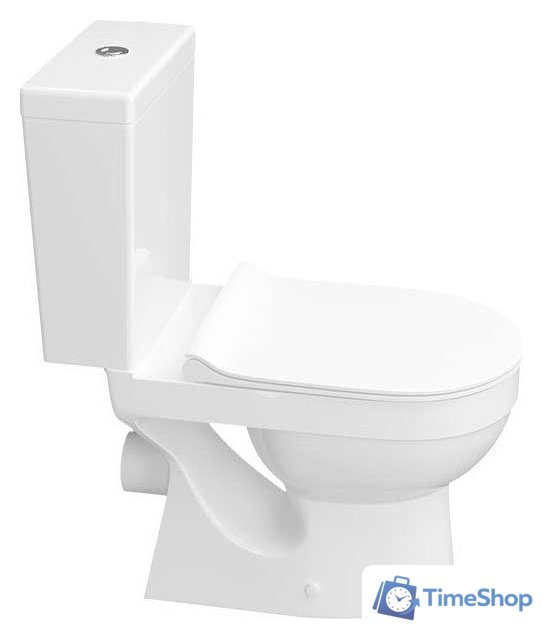 Унитаз напольный Керамин Бергамо Нова Slim МЛ 2-режим (белый) - Изображение №2 — Интернет-магазин Time-Shop