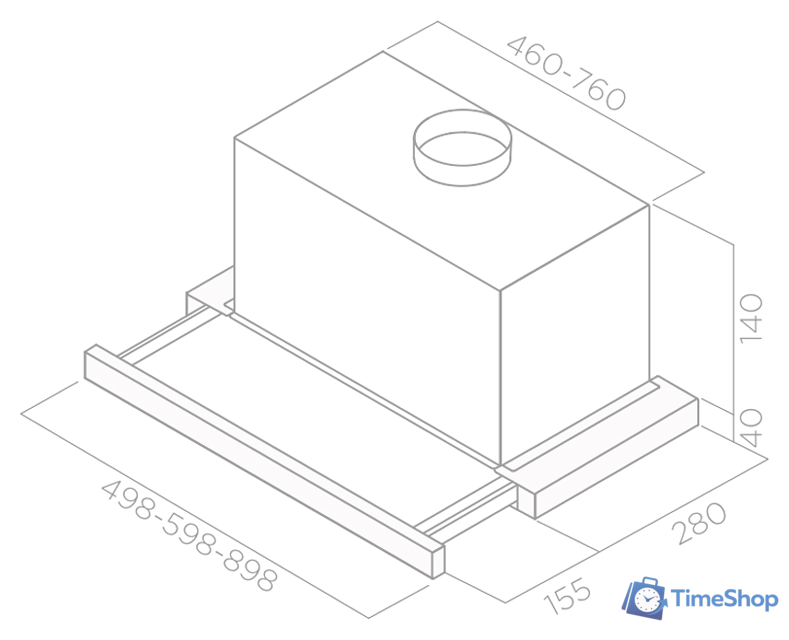 Кухонная вытяжка Elica Elite 14 Lux GRVT WH/A/90 - Изображение №3 — Интернет-магазин Time-Shop