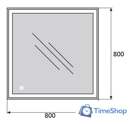  BelBagno Зеркало SPC-GRT-800-800-LED-TCH - Изображение №2 — Интернет-магазин Time-Shop