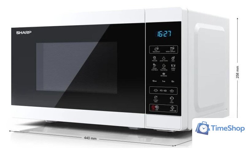 Микроволновая печь Sharp YC-MS02E-W - Изображение №4 — Интернет-магазин Time-Shop