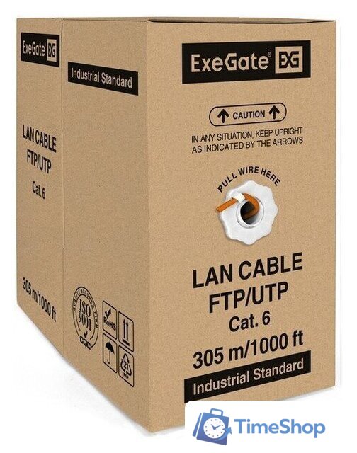 Кабель ExeGate FUTP4-C6-CU-S23-IN-LSZH-OR-305-FLUKE FTP - Изображение №2 — Интернет-магазин Time-Shop