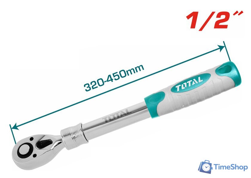 Вороток с трещоткой Total THT106128L - Изображение №1 — Интернет-магазин Time-Shop