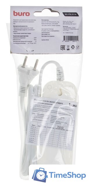 Удлинитель Buro BU-PSL3.1/W - Изображение №5 — Интернет-магазин Time-Shop