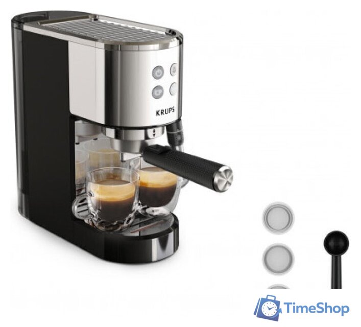 Рожковая кофеварка Krups Virtuoso XP444C10 - Изображение №4 — Интернет-магазин Time-Shop
