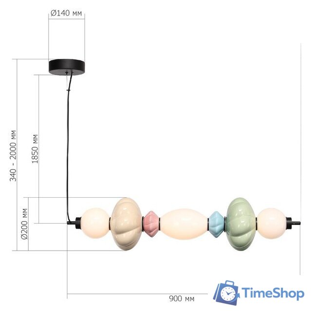 Припотолочная люстра ST Luce SL6134.443.01 - Изображение №6 — Интернет-магазин Time-Shop