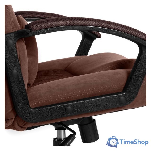Игровое (геймерское) кресло TetChair Driver (флок/ткань, коричневый) - Изображение №9 — Интернет-магазин Time-Shop