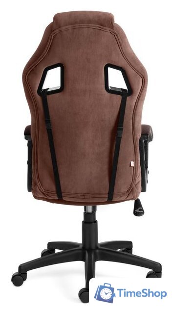 Игровое (геймерское) кресло TetChair Driver (флок/ткань, коричневый) - Изображение №4 — Интернет-магазин Time-Shop