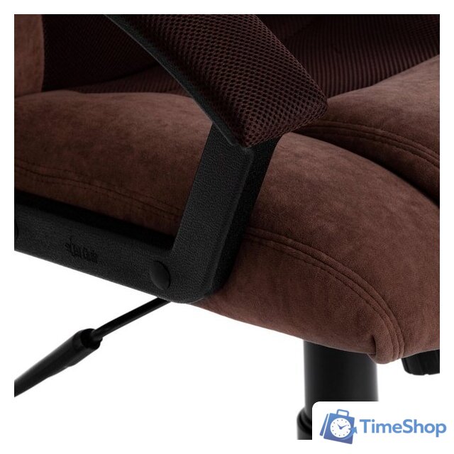 Игровое (геймерское) кресло TetChair Driver (флок/ткань, коричневый) - Изображение №11 — Интернет-магазин Time-Shop