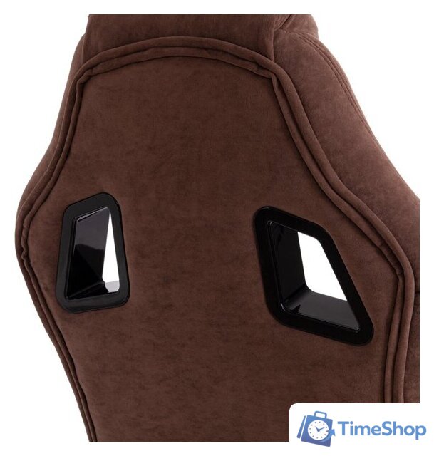 Игровое (геймерское) кресло TetChair Driver (флок/ткань, коричневый) - Изображение №7 — Интернет-магазин Time-Shop