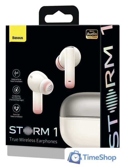 Наушники Baseus Storm 1 (белый) - Изображение №6 — Интернет-магазин Time-Shop