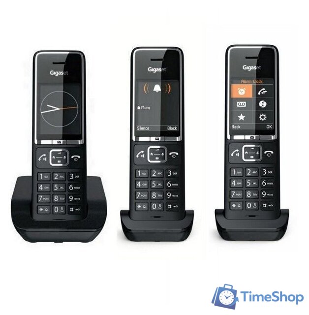 Радиотелефон Gigaset Comfort 550 Trio (черный) - Изображение №3 — Интернет-магазин Time-Shop