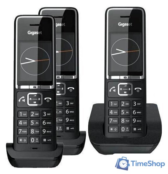 Радиотелефон Gigaset Comfort 550 Trio (черный) - Изображение №1 — Интернет-магазин Time-Shop