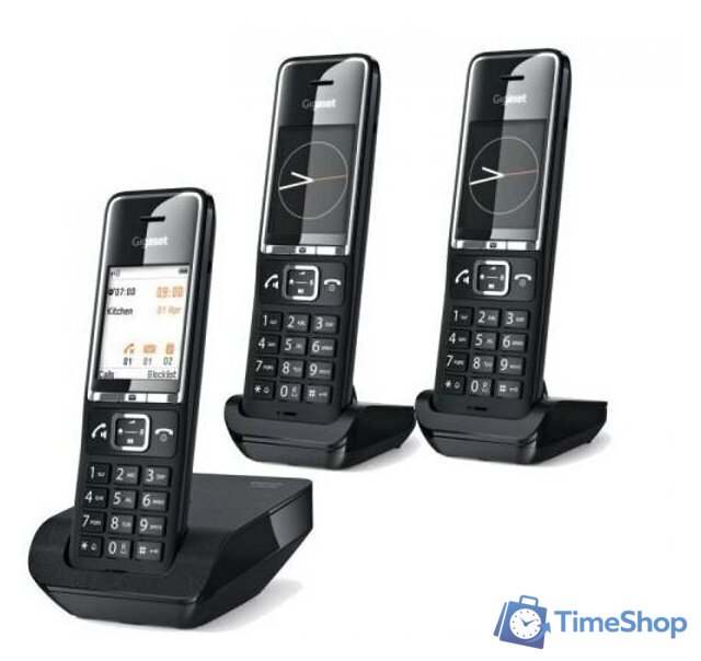 Радиотелефон Gigaset Comfort 550 Trio (черный) - Изображение №5 — Интернет-магазин Time-Shop
