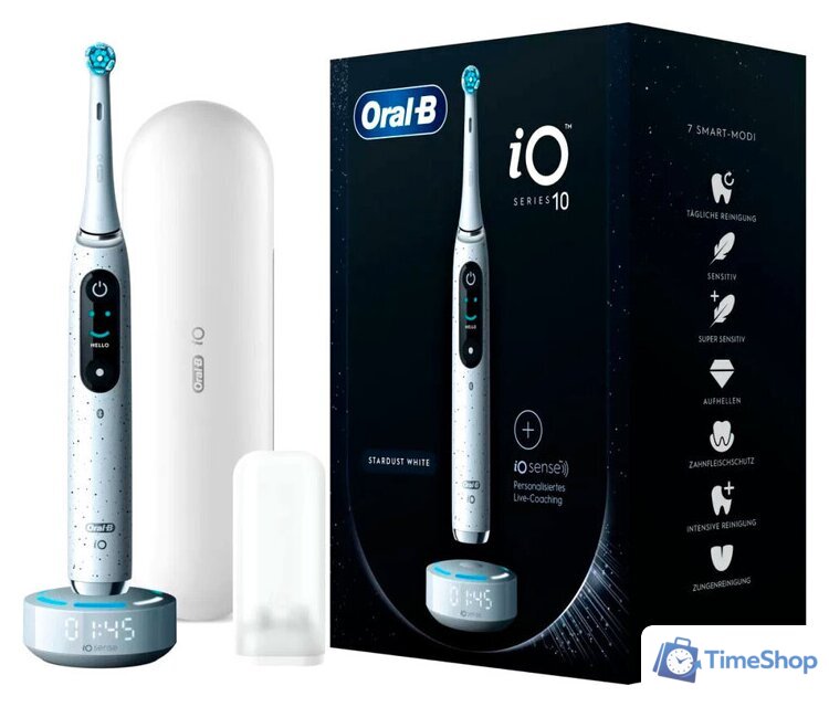 Электрическая зубная щетка Oral-B iO 10 Series 10 (белый) - Изображение №1 — Интернет-магазин Time-Shop