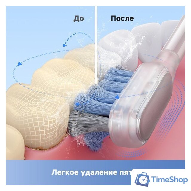Электрическая зубная щетка Trouver 3D Clean Electric Toothbrush ATB15A (серебристый) - Изображение №9 — Интернет-магазин Time-Shop