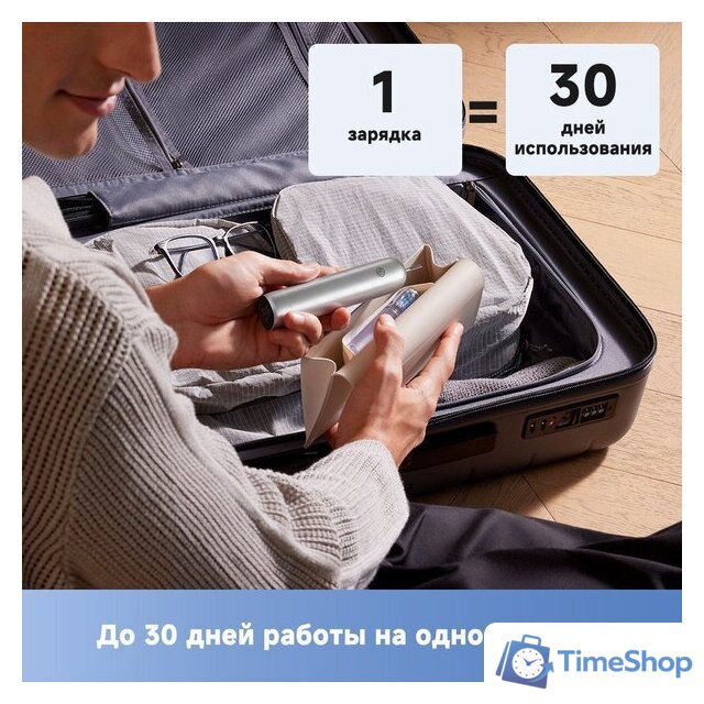 Электрическая зубная щетка Trouver 3D Clean Electric Toothbrush ATB15A (серебристый) - Изображение №5 — Интернет-магазин Time-Shop