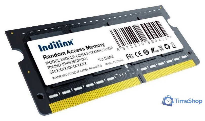 Оперативная память Indilinx 8ГБ DDR4 SODIMM 3200 МГц IND-ID4N32SP08X - Изображение №2 — Интернет-магазин Time-Shop