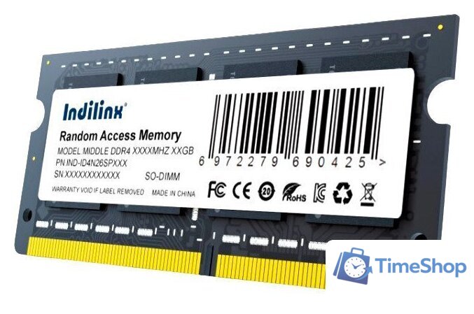 Оперативная память Indilinx 8ГБ DDR4 SODIMM 3200 МГц IND-ID4N32SP08X - Изображение №1 — Интернет-магазин Time-Shop
