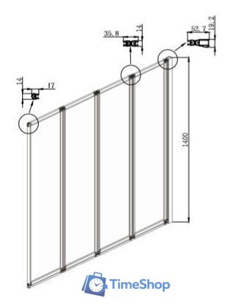 Стеклянная шторка для ванны Ambassador Bath Screens 16041111R 100 - Изображение №5 — Интернет-магазин Time-Shop