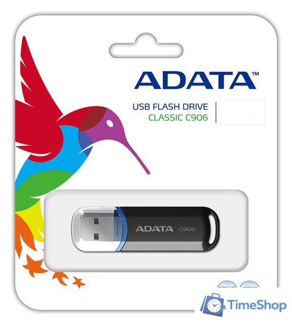USB Flash ADATA C906 32 Гб Black (AC906-32G-RBK) - Изображение №4 — Интернет-магазин Time-Shop