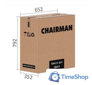 Офисное кресло CHAIRMAN 600 (экопремиум, черный) - Изображение №6 — Интернет-магазин Time-Shop