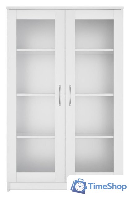 Тумба Mio Tesoro Сириус 2 двери со стеклом 78x123 2.02.03.390.1 (белый) - Изображение №3 — Интернет-магазин Time-Shop