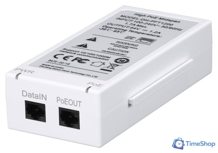 PoE-инжектор Dahua DH-PFT1200 - Изображение №1 — Интернет-магазин Time-Shop