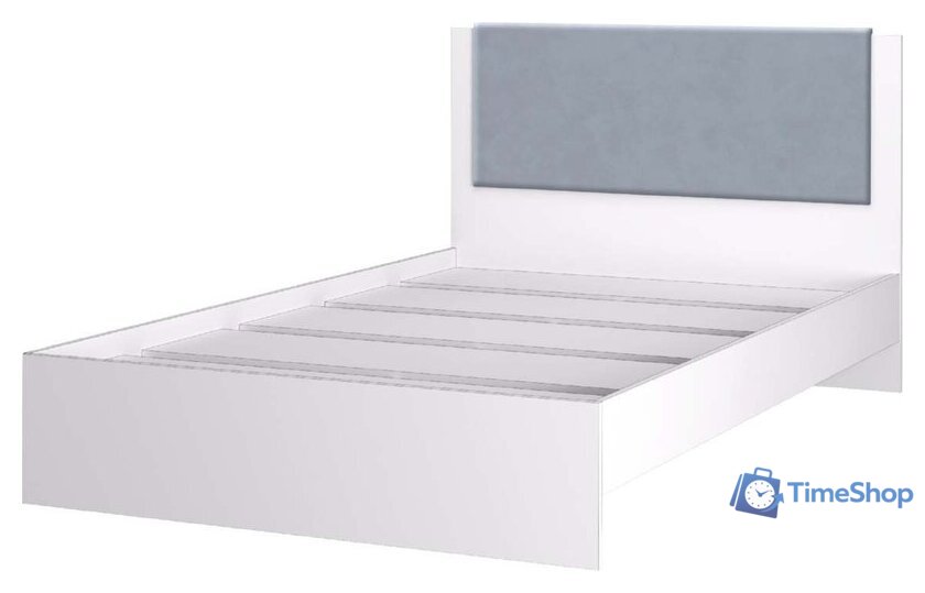 Кровать Аквилон Акцент №1200М (белое сияние/веллюкс 49) - Изображение №3 — Интернет-магазин Time-Shop