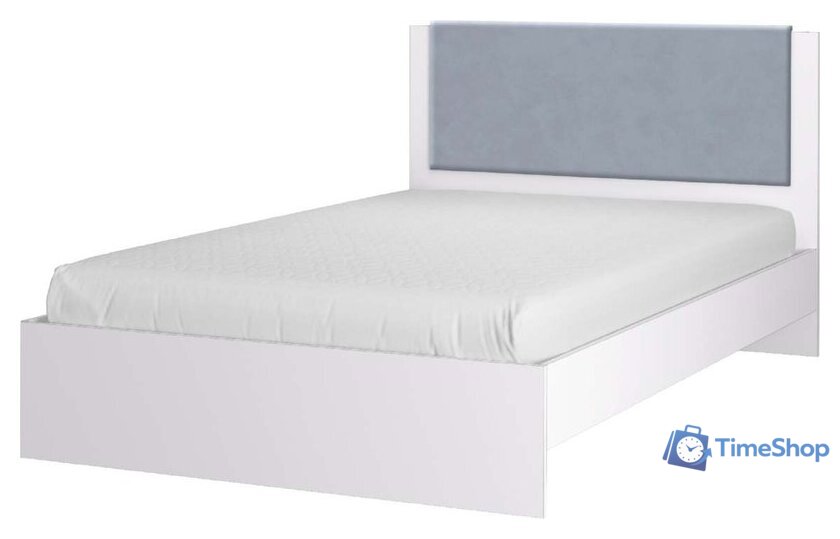 Кровать Аквилон Акцент №1200М (белое сияние/веллюкс 49) - Изображение №2 — Интернет-магазин Time-Shop