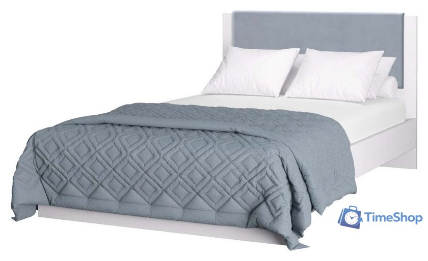 Кровать Аквилон Акцент №1200М (белое сияние/веллюкс 49) - Изображение №1 — Интернет-магазин Time-Shop