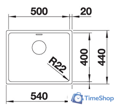Кухонная мойка Blanco Andano 500-U (без клапана-автомата) - Изображение №4 — Интернет-магазин Time-Shop