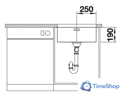 Кухонная мойка Blanco Andano 500-U (без клапана-автомата) - Изображение №2 — Интернет-магазин Time-Shop