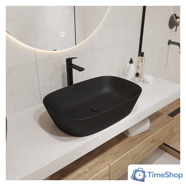 Умывальник Lauter 21393-60-A + клапан 21190W + сифон 21635W (белый матовый) - Изображение №4 — Интернет-магазин Time-Shop