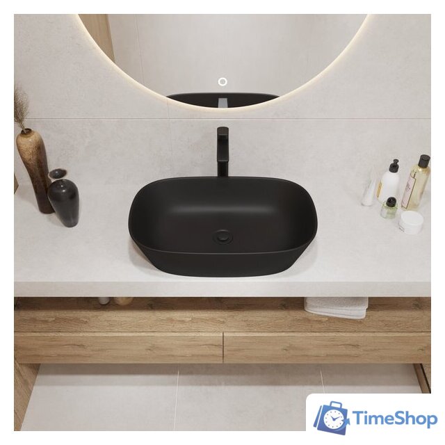 Умывальник Lauter 21393-60-A + клапан 21190W + сифон 21635W (белый матовый) - Изображение №5 — Интернет-магазин Time-Shop